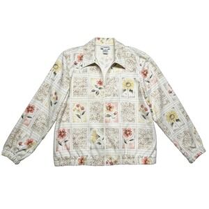 Alfred Dunner Petite Floral Women's Size 8P Jacket Mom Country Core Full Zip